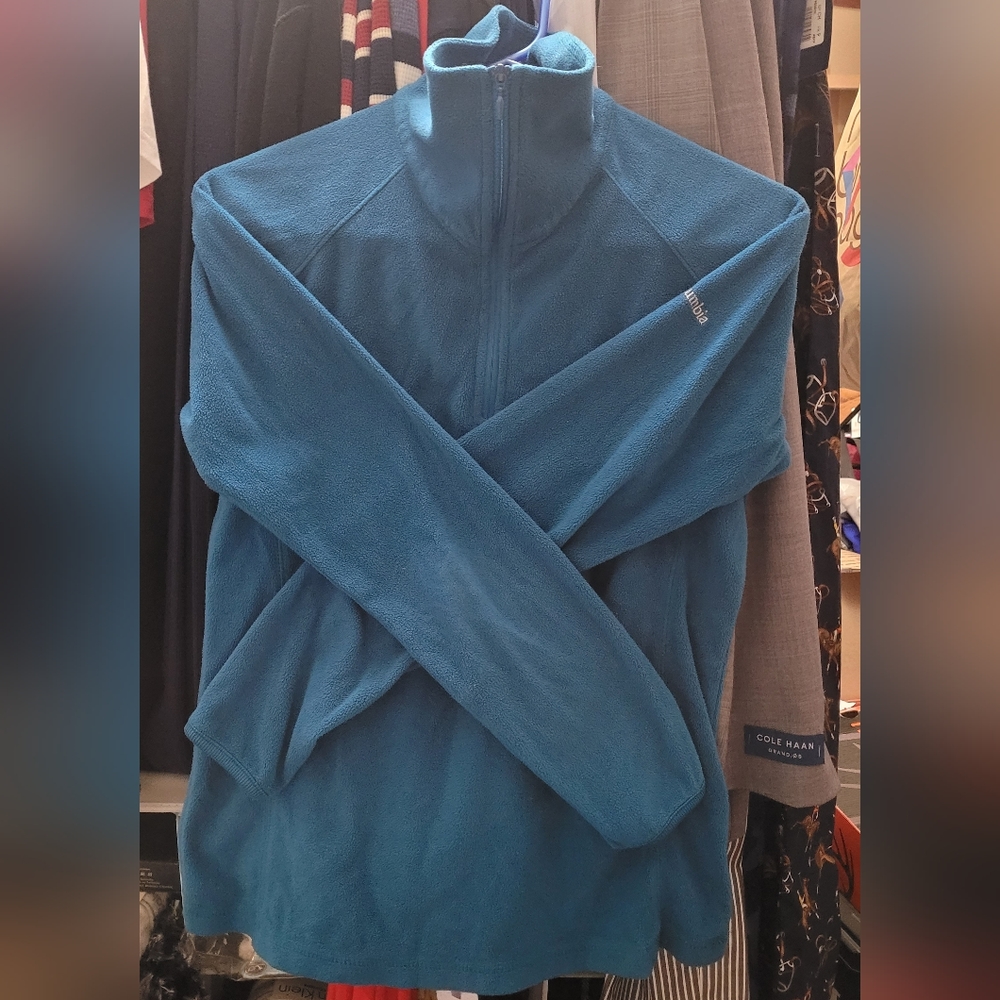 Columbia Sportswear Quarter Zip Pullover Size Small Teal Good Condition